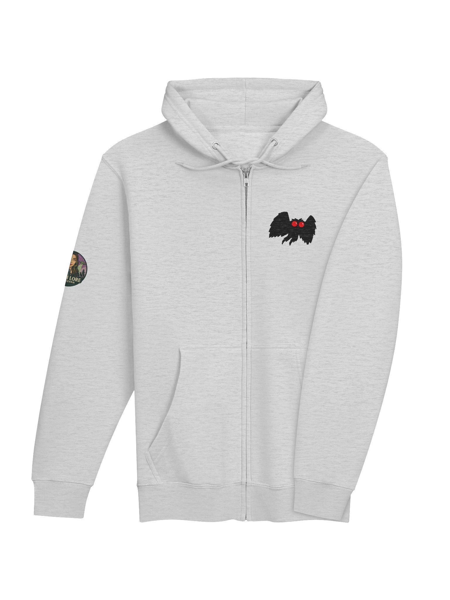 MOTHMAN POCKET CRYPTID ZIP UP HOODIE product image (4)