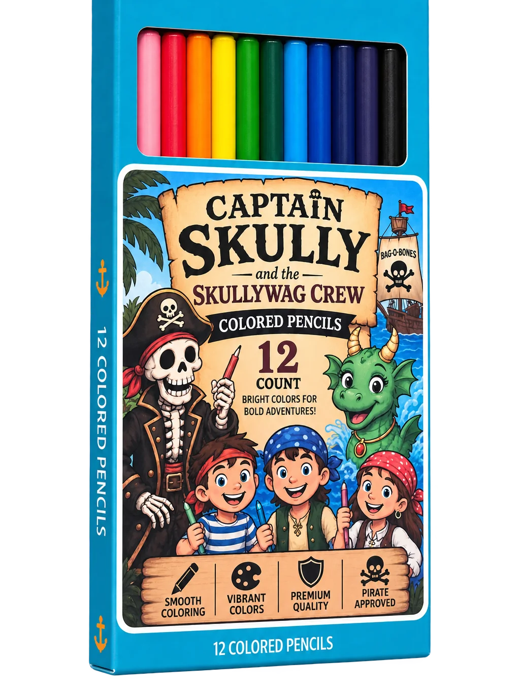 Captain Skully and The Skullywags — 12-Count Coloring Sticks product image (1)
