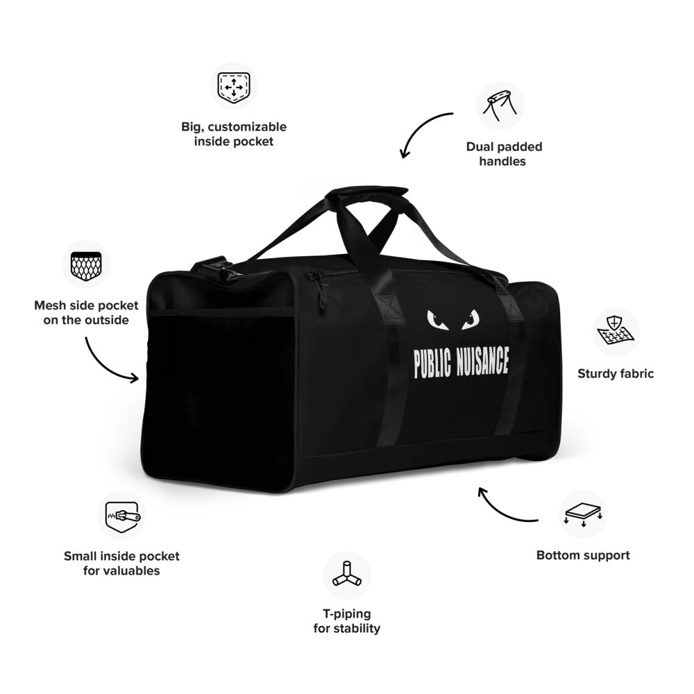 Public Nuisance: Black Block Duffle Bag product image (10)