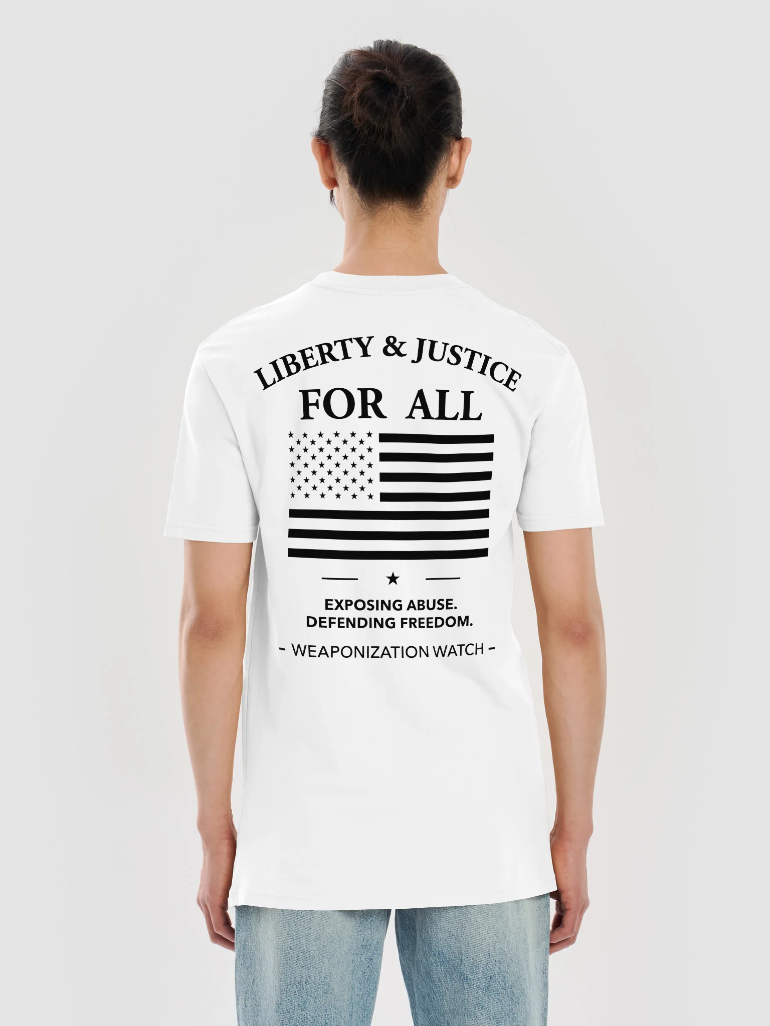 WW "Liberty & Justice" Tee in White product image (5)