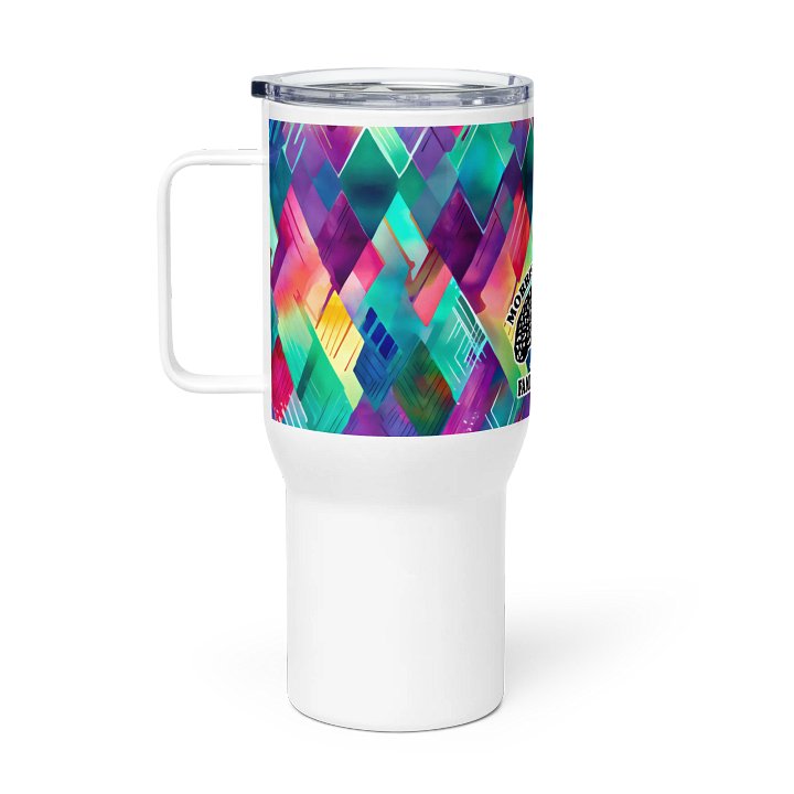 "Watercolor Diamonds" Travel Mug w/ Handle product image (2)