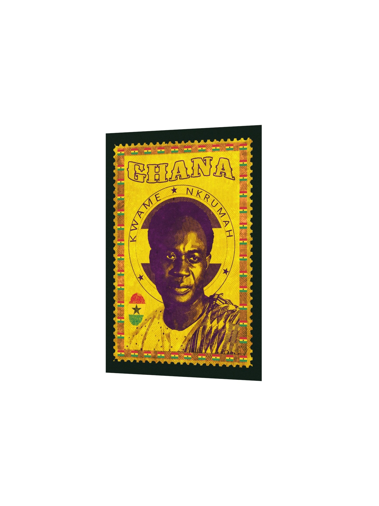 Kwame Nkrumah Vintage Postage Stamp Poster — Ghana Pan-Africanist Founding Father Wall Art product image (4)