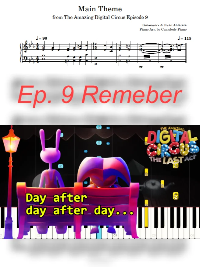 Main Theme TADC Ep 9 Piano Arr. by Camelody Piano product image (1)