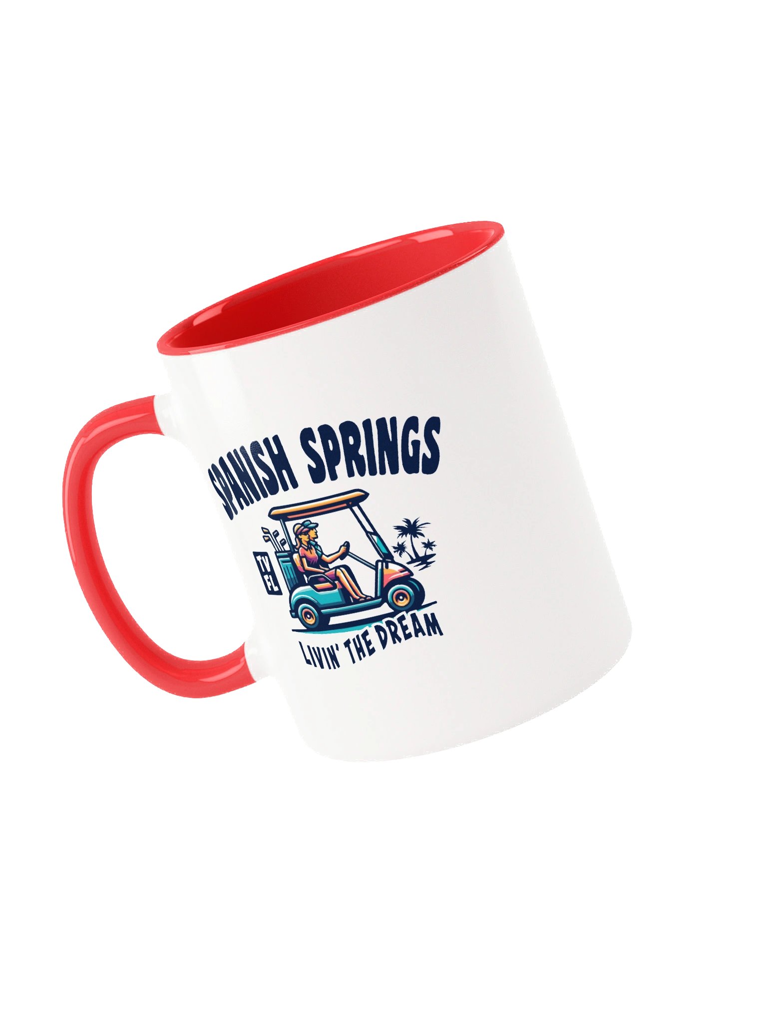 Spanish Springs TV Florida USA Fun Golf Cart Design Coffee Mug product image (3)