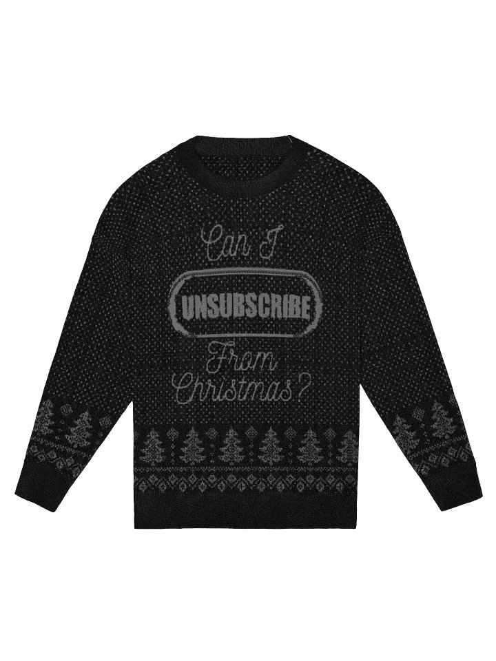 Unsubscribe From Christmas | Knitted Crewneck Sweater Relaxed Fit product image (1)