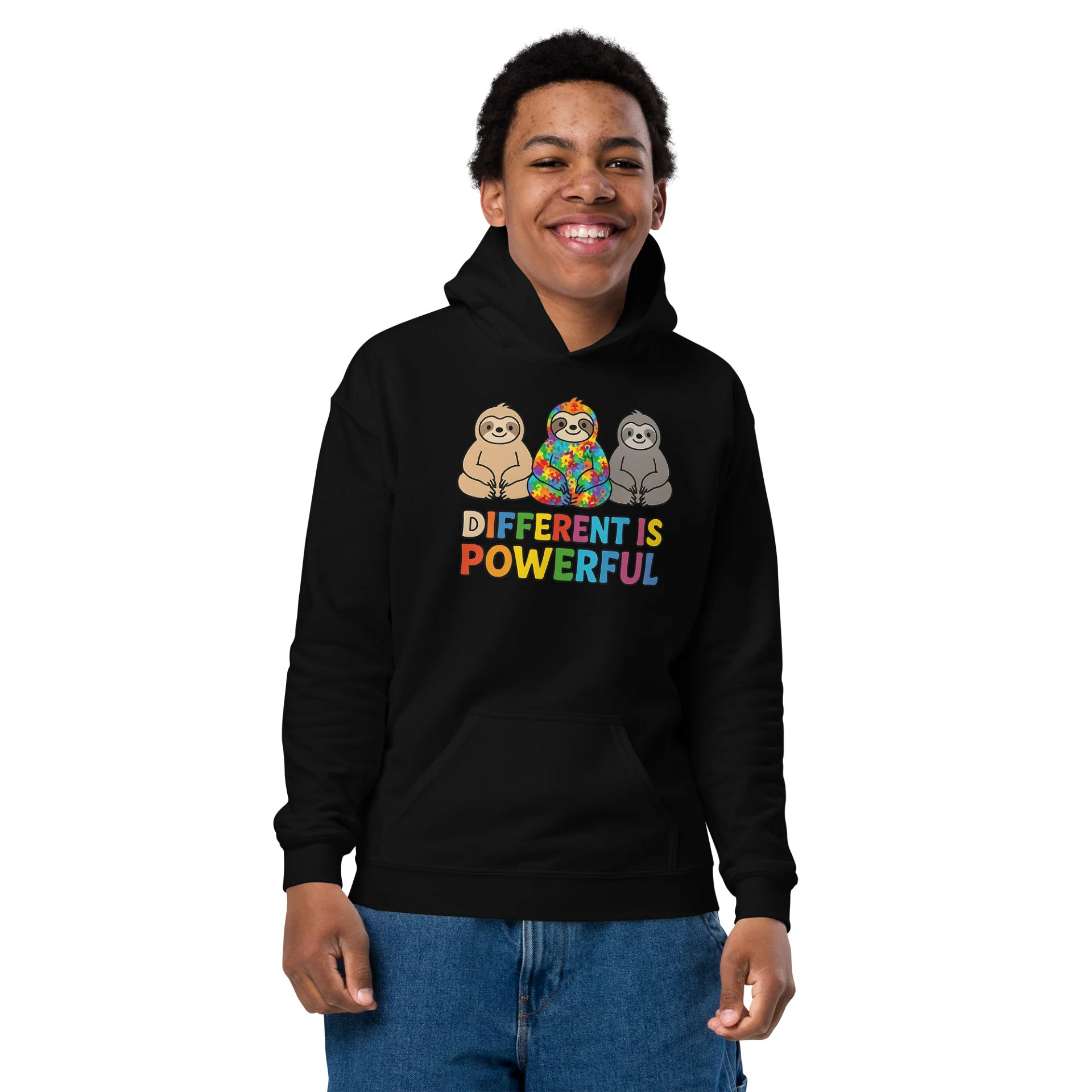 Different Is Powerful Youth Hoodie product image (5)