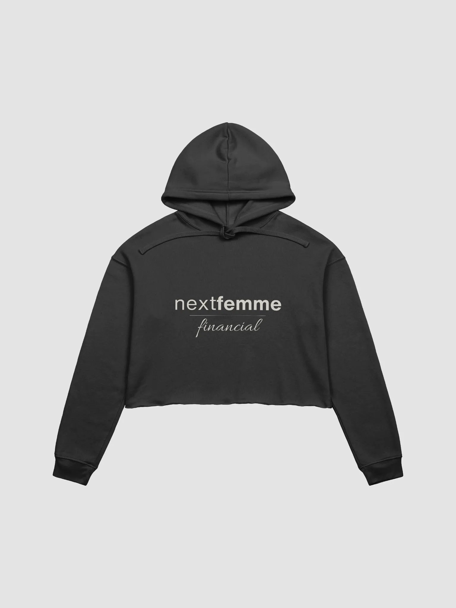Cozy Crop Hoodie with Light Beige Logotype product image (1)