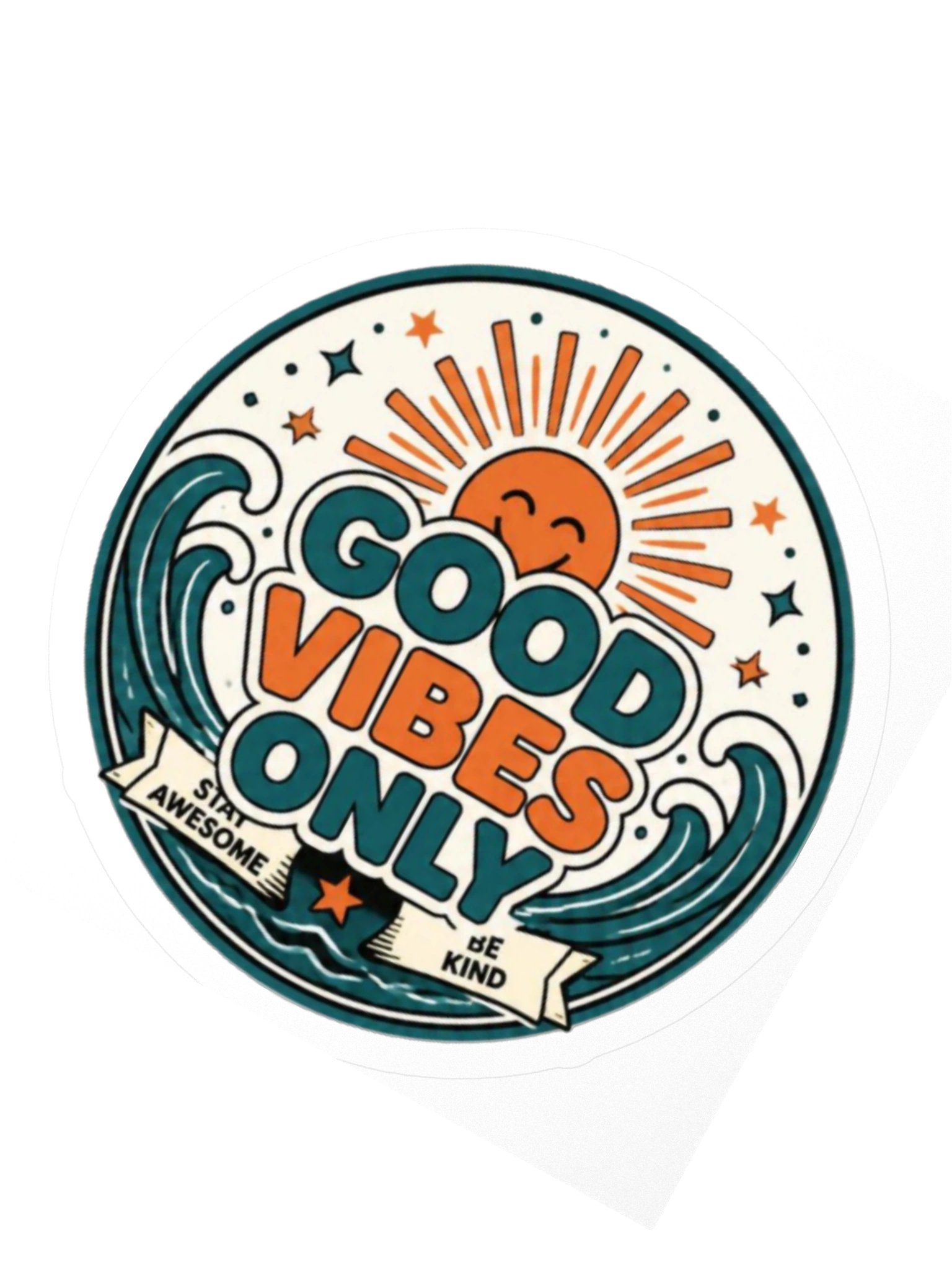 "Good Vibes Only" Kiss Cut Sticker product image (2)