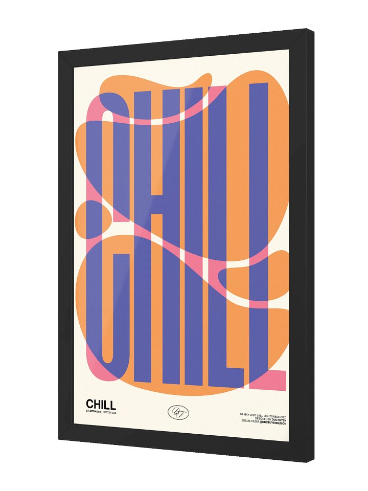 "CHILL" Abstract Typography Framed Poster product image (11)