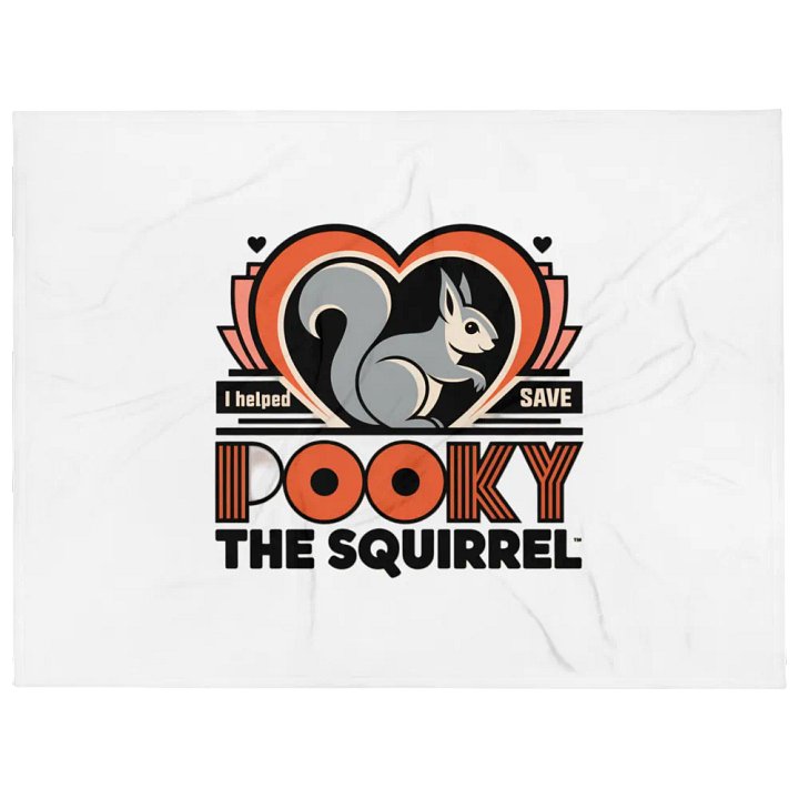 Ultra soft and plushy Blanket: I helped save pooky the squirrel, reds, vegas 30s-60s product image (1)