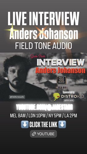 LIVE INTERVIEW with Anders Johanson (Field Tone Audio). Sponsored by DistroKid #distrokid #fieldtoneaudio