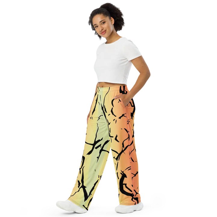 Flowy soft pants/Enigma Lime-Orange product image (1)