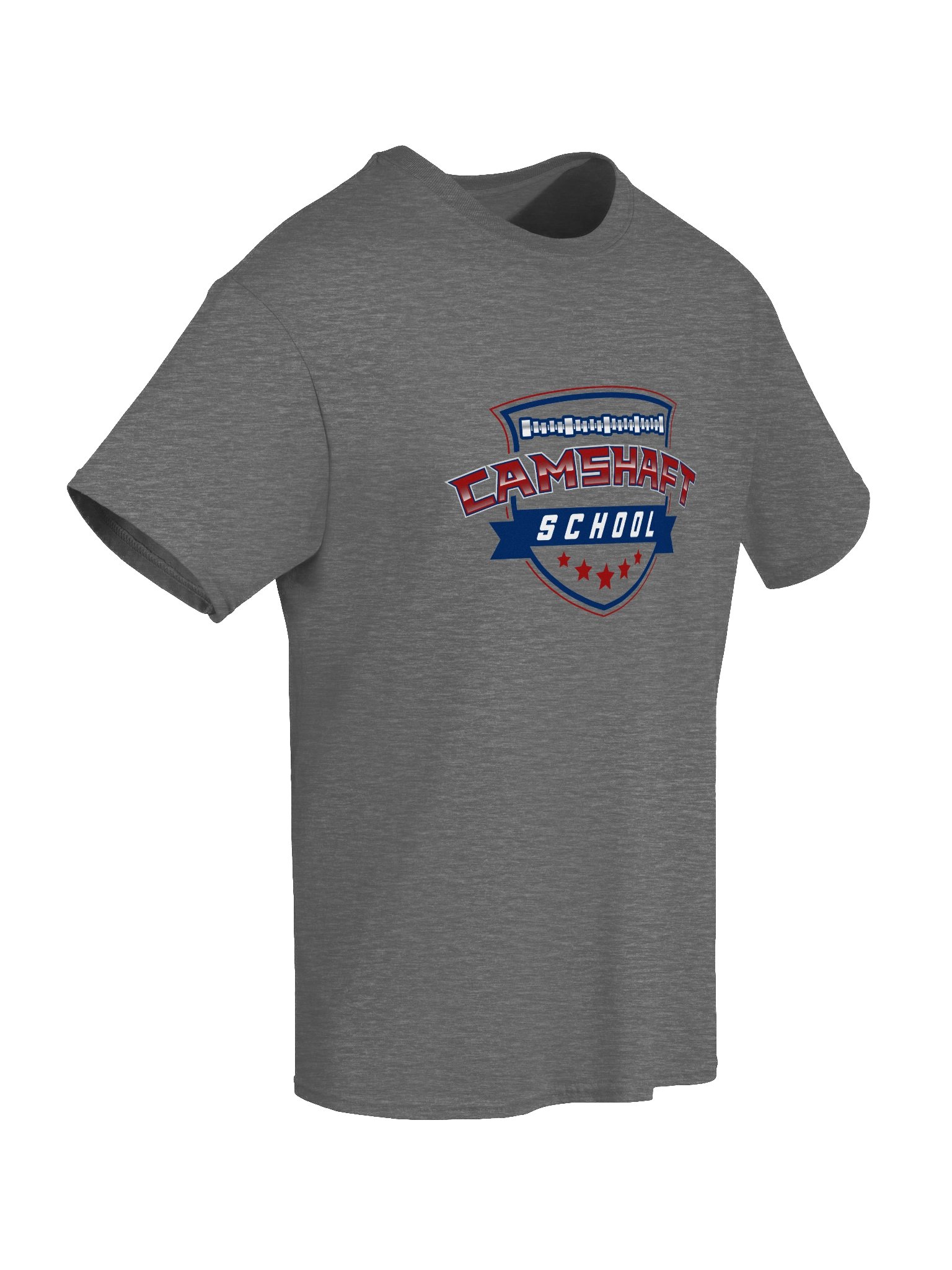 T-shirt - Red White and Blue on Graphite Heather product image (8)