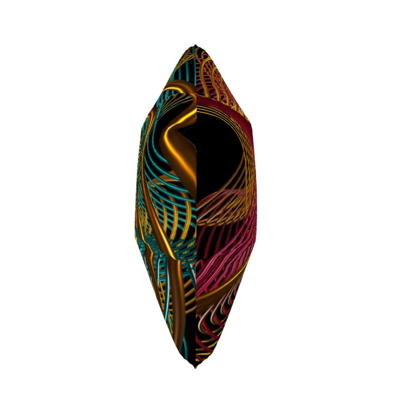 Oscilloscopic Dance 4+1 - Lissajous Figures Mathematical Art Pillow product image (3)
