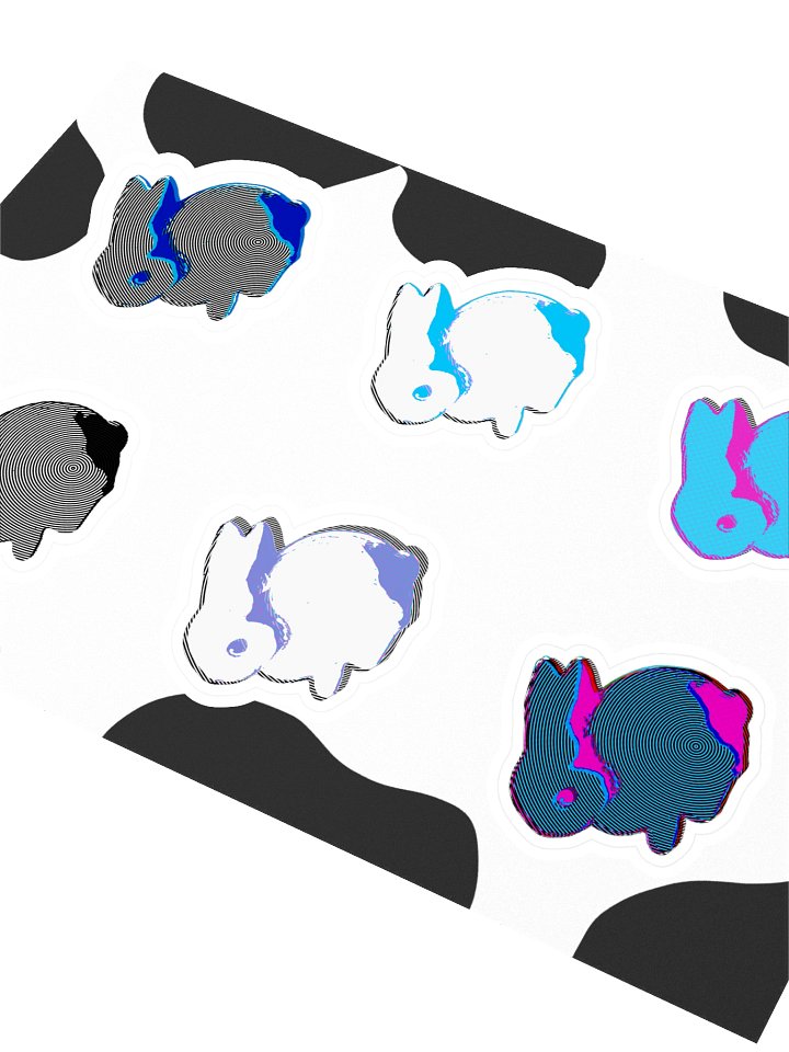 psyop bunny sticker sheet product image (2)