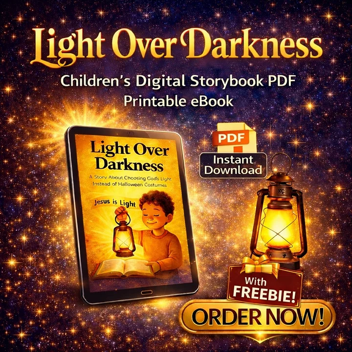 Light Over Darkness | Children's Digital Storybook PDF | Printable eBook | Instant Download | 20 Pages | Kids' Storybook + Freebies product image (1)