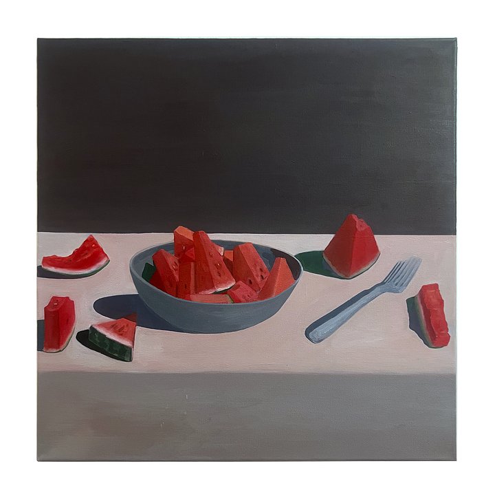 Watermelon in a Blue Bowl product image (1)