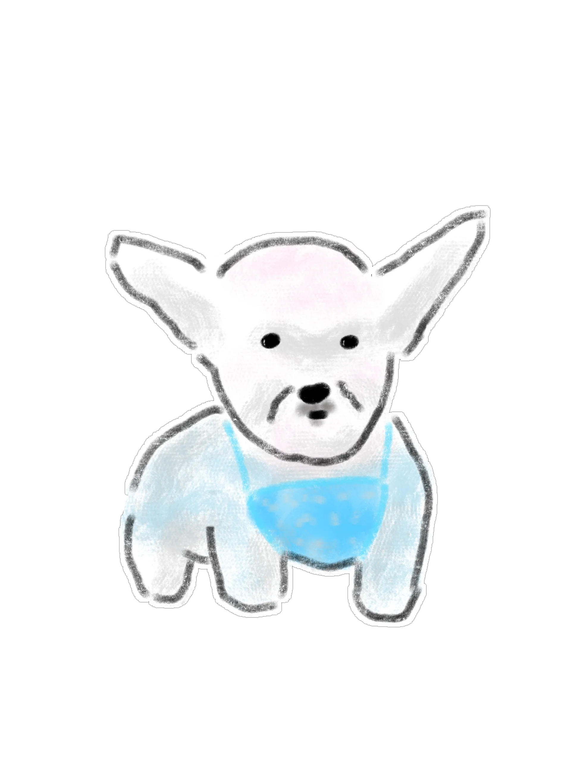 Fluffy White Puppy Digital PNG Graphics Pack (15 Designs) product image (7)