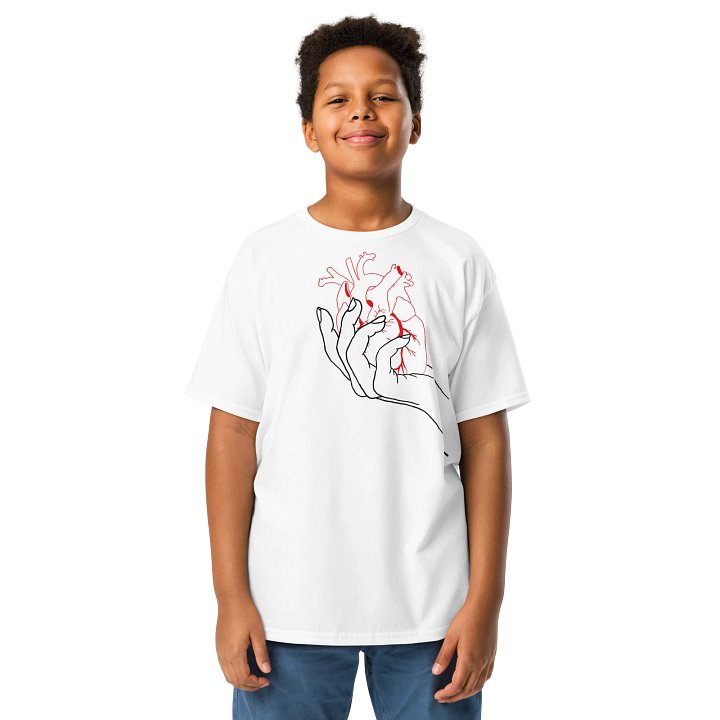 Hold My Heart Youth Tee (White) product image (1)