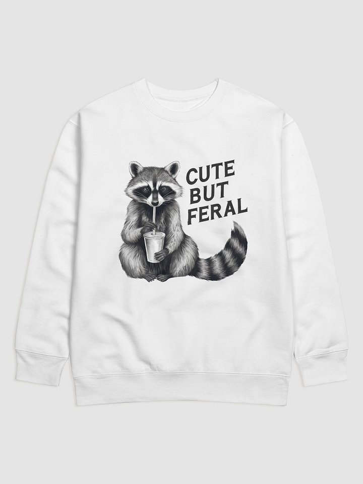 Cute But Feral Raccoon Sweatshirt product image (1)