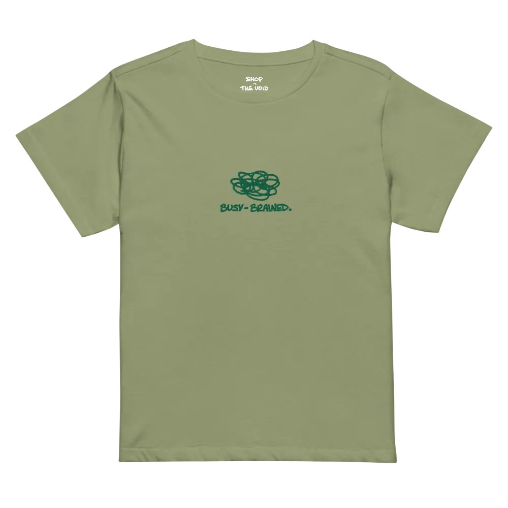 BUSY-BRAINED (kelly) embroidered waist length t-shirt product image (5)