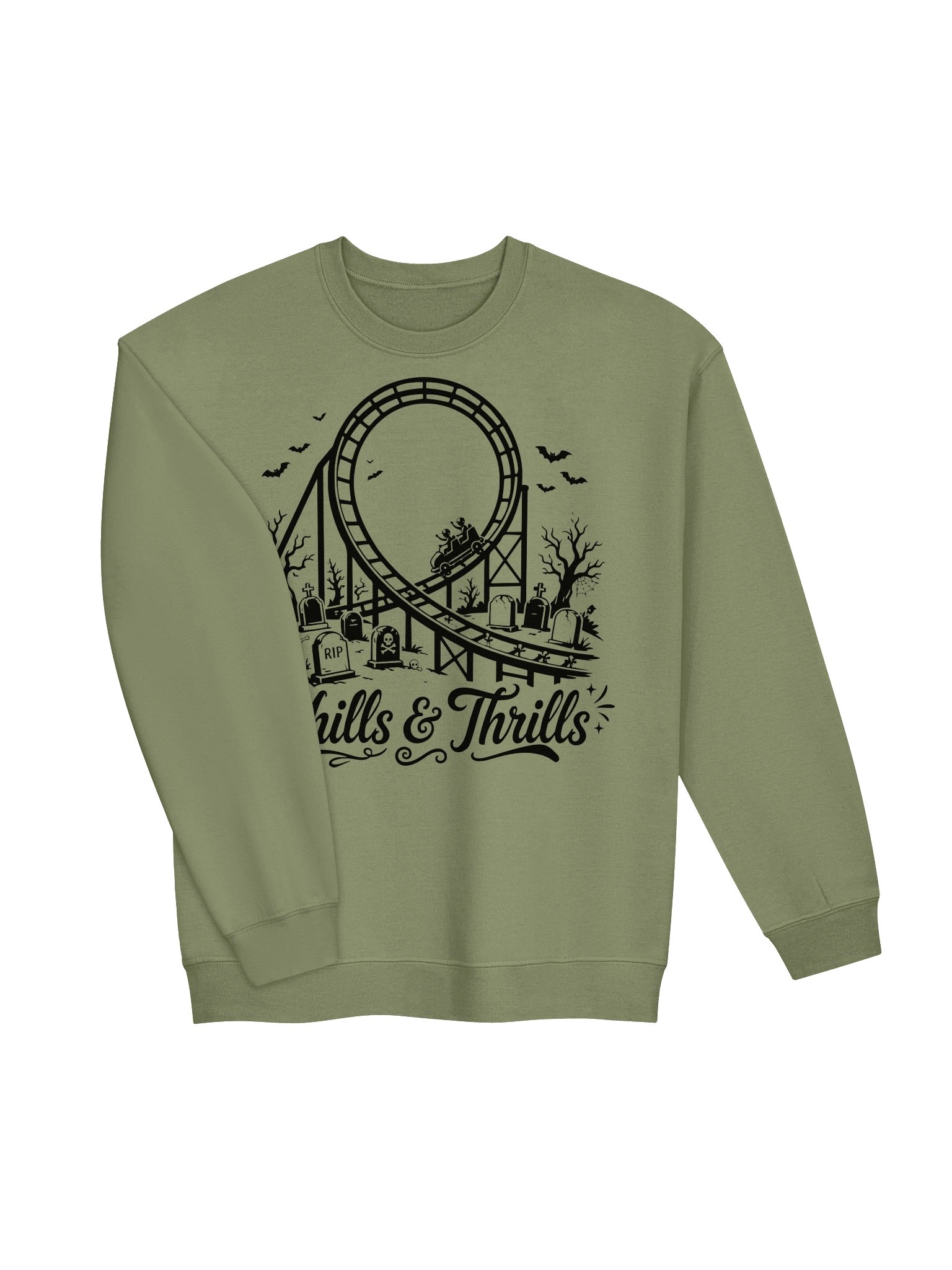 Chills & Thrills Haunted Coaster Sweatshirt product image (2)