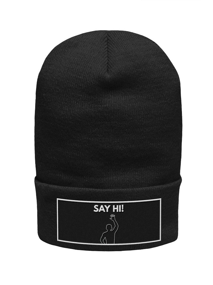 VIRAL Silhouette "Say Hi!" Premium Cuffed Beanie | Iconic Immersive Interactive Dance Workout Merch product image (1)
