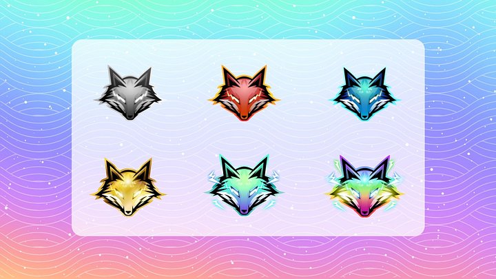 Wolf Twitch Badges 6-Pack product image (2)