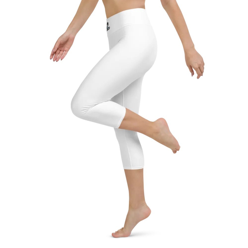 Astro Women's High-Waisted White Yoga Capri Leggings product image (5)