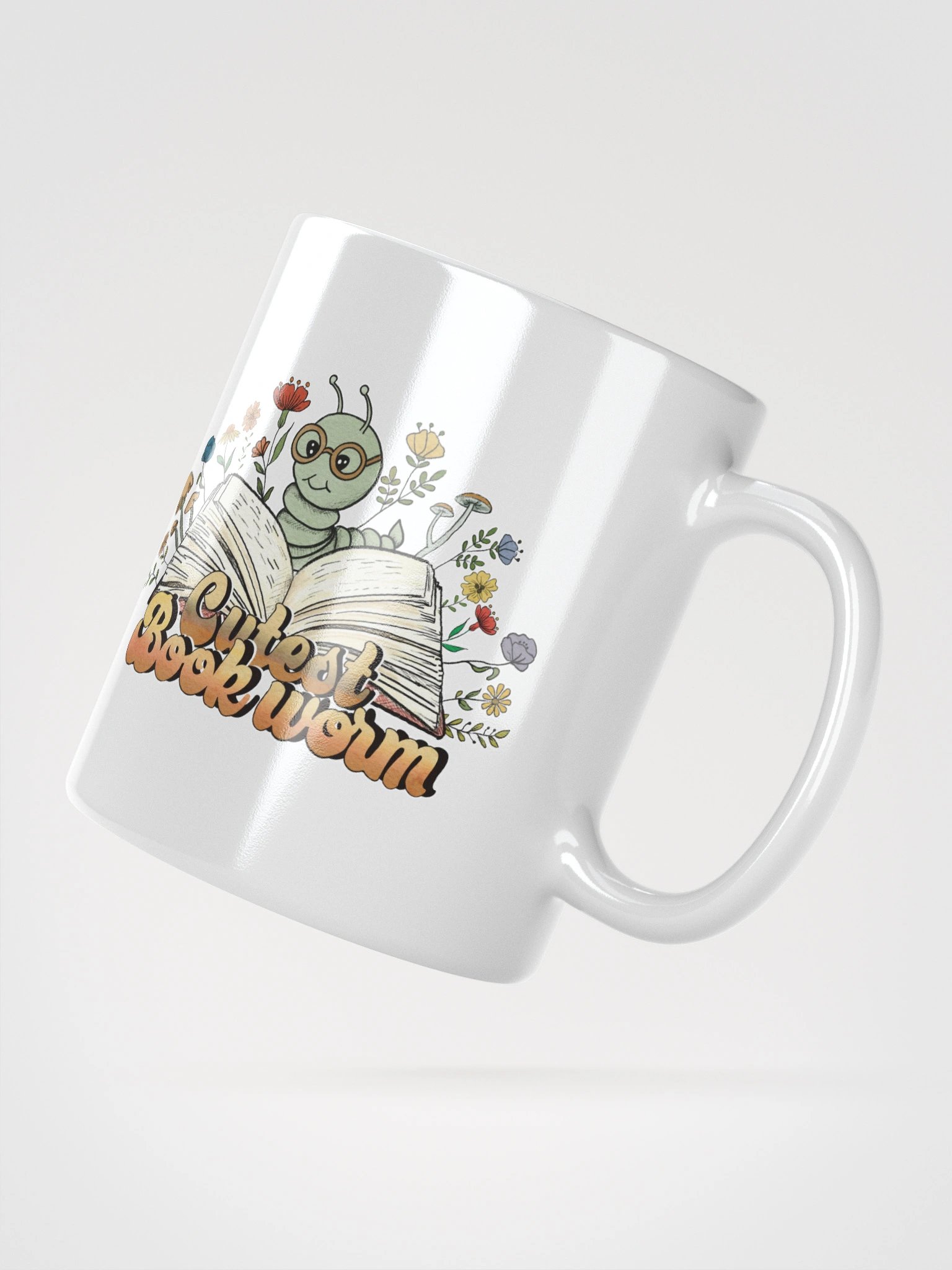 Cutest Bookworm Mug – Whimsical Book Lover Gift product image (5)