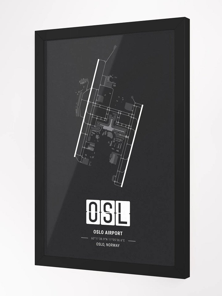 Framed Airport OSL Premium Map On Matt Paper product image (2)