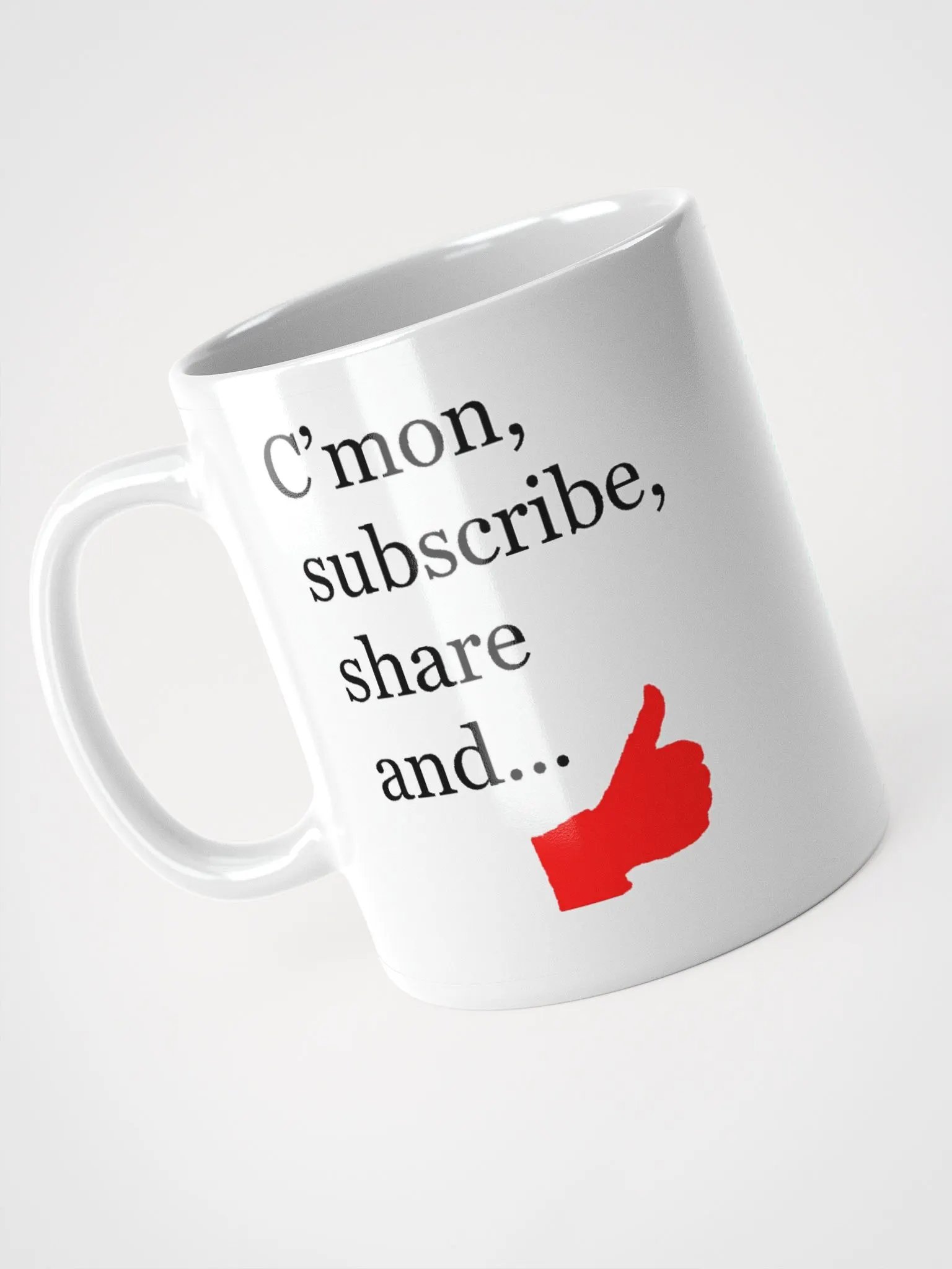 Provocative nudge to subscribe mug Righthanders product image (4)