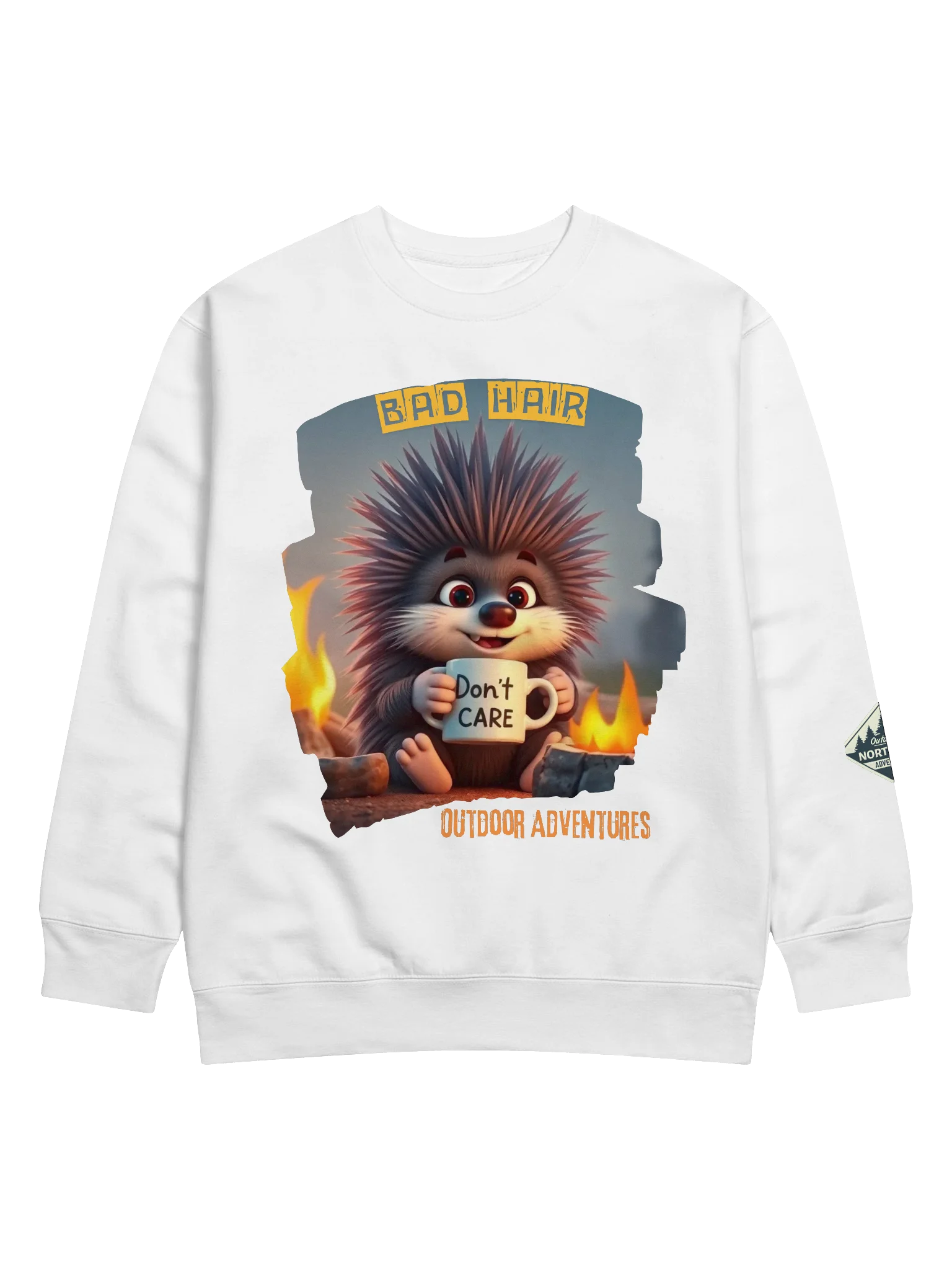 “Bad Hair, Don’t Care” Porcupine Sweatshirt product image (4)