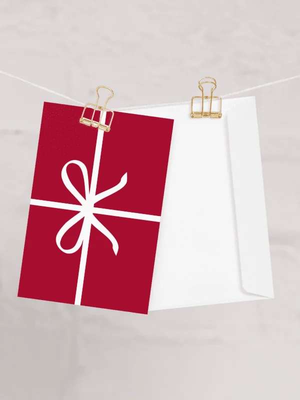 Holiday Gift Ribbon Bow Greeting Card product image (6)