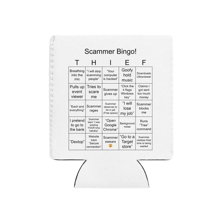 Scammer Bingo -Can Sleeve product image (1)