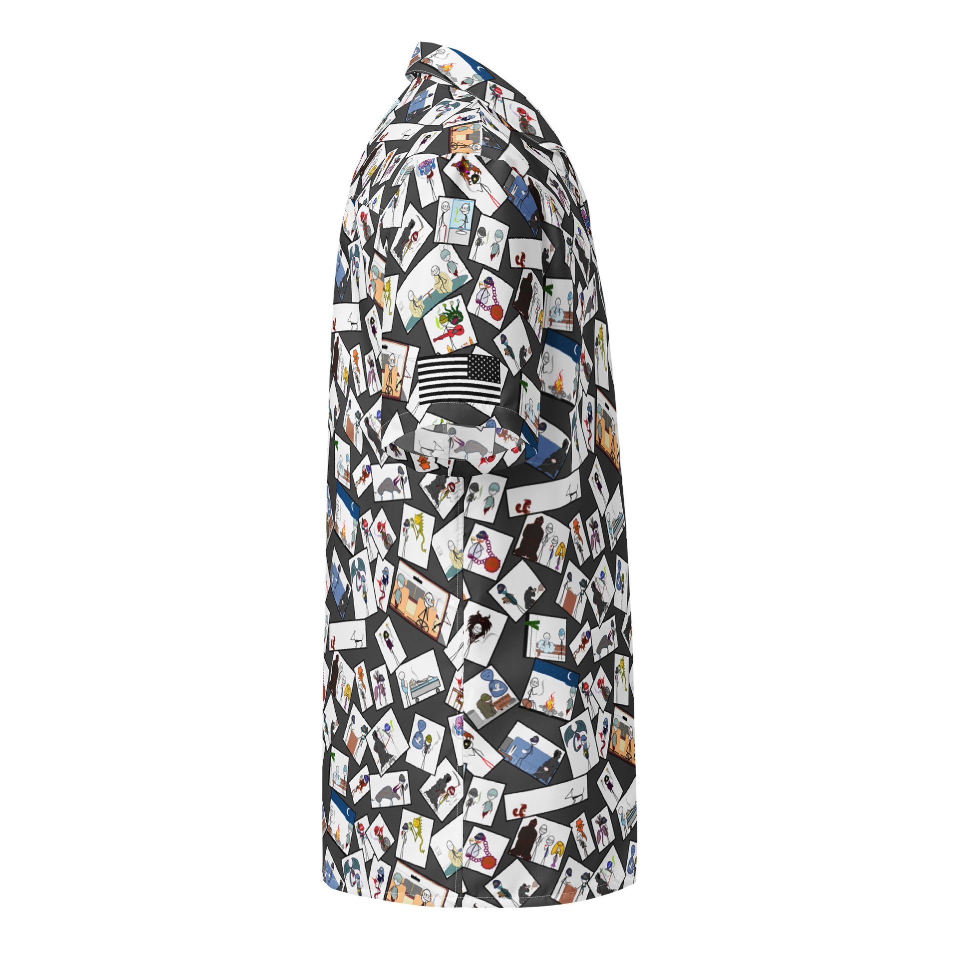 Sticks & Demons Hawaiian Shirt Grey product image (4)