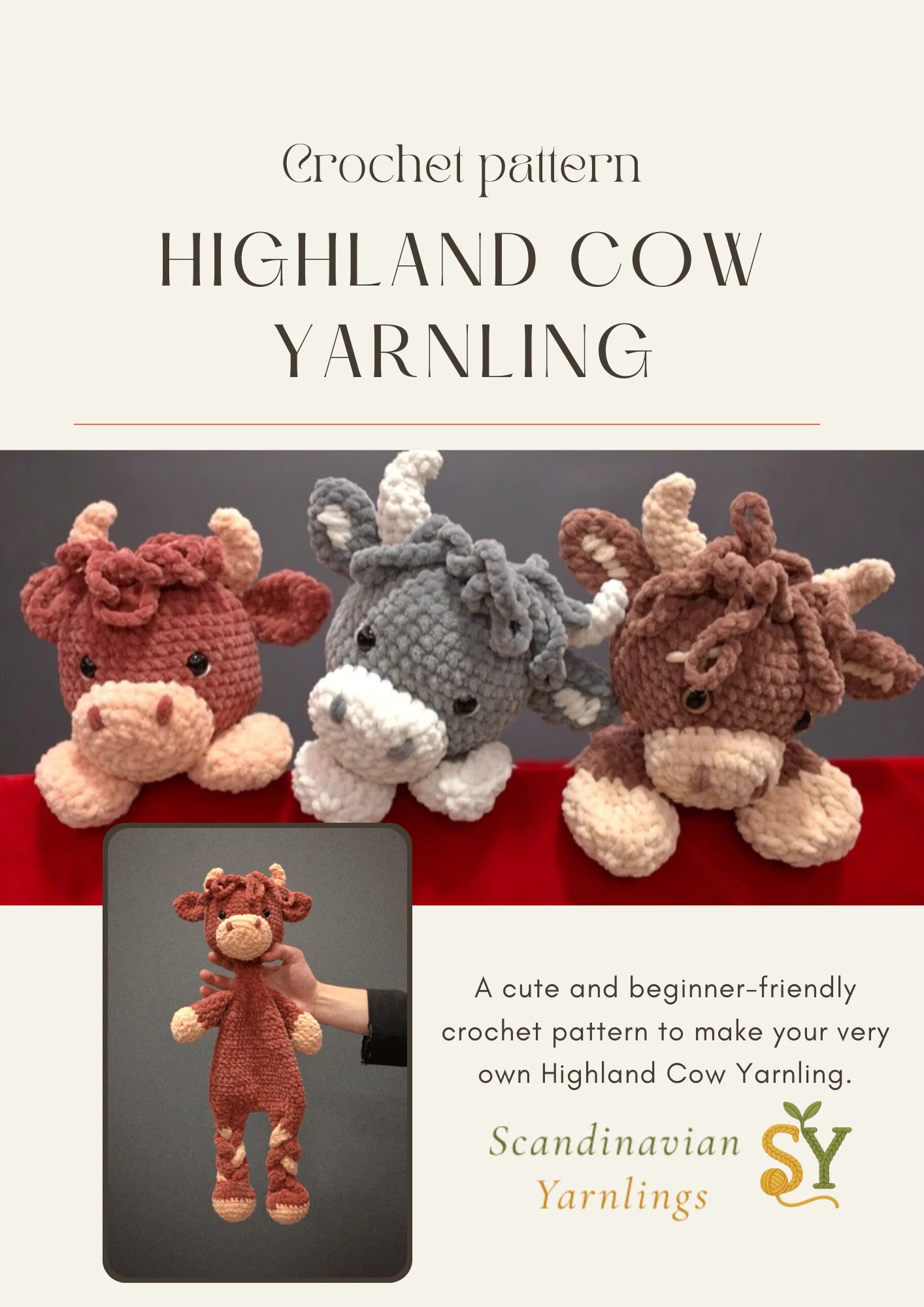 Crochet Pattern: Highland Cow Snuggler PDF product image (2)