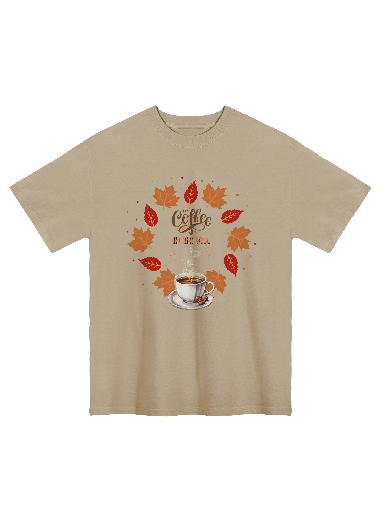 "Coffee In The Fall" Oversized Tee product image (1)