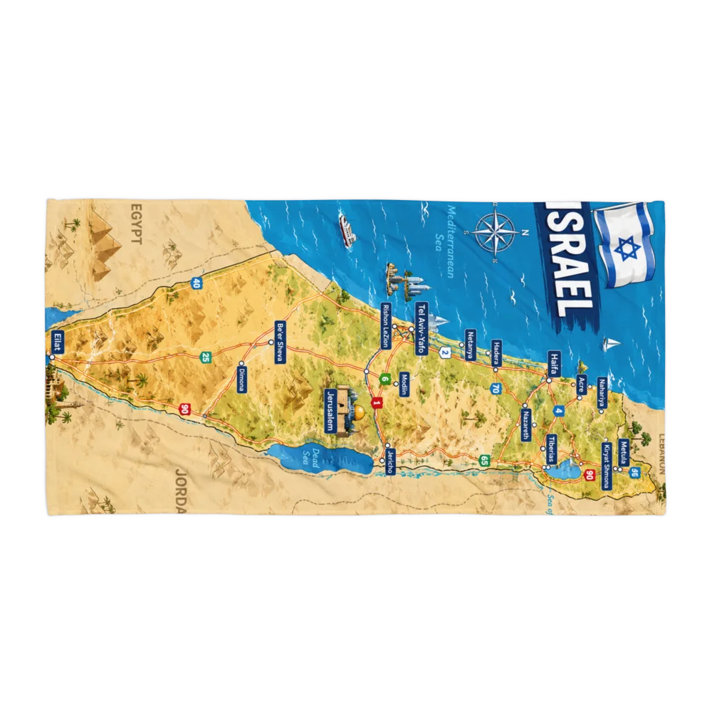 Israel map towel product image (1)