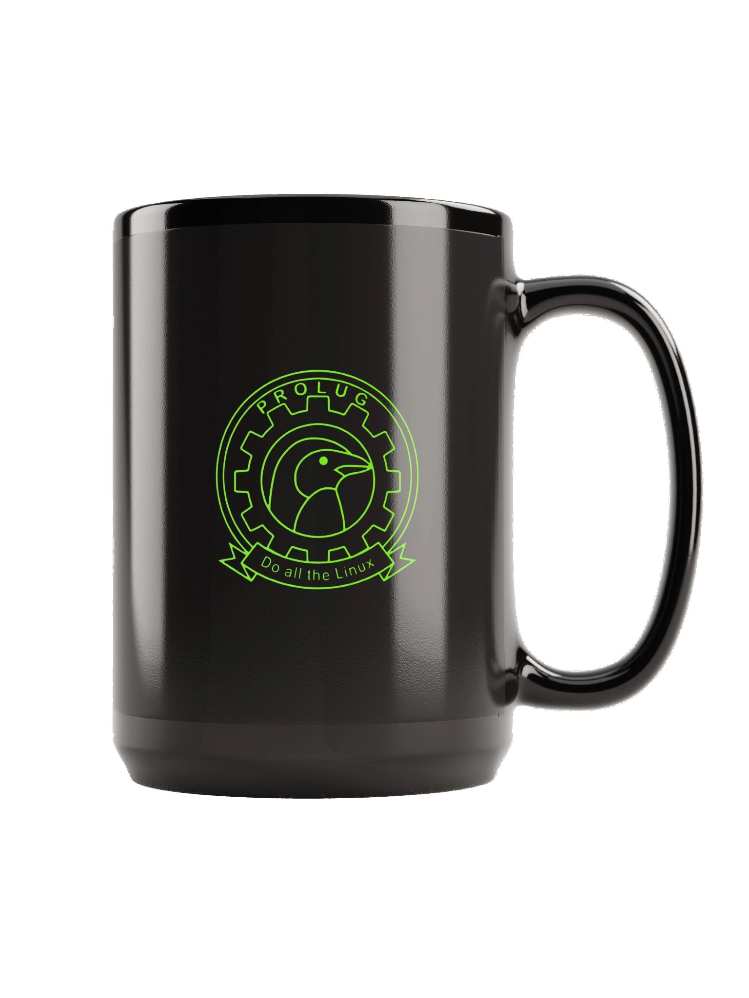 ProLUG Linux Emblem Black Glossy Mug product image (3)