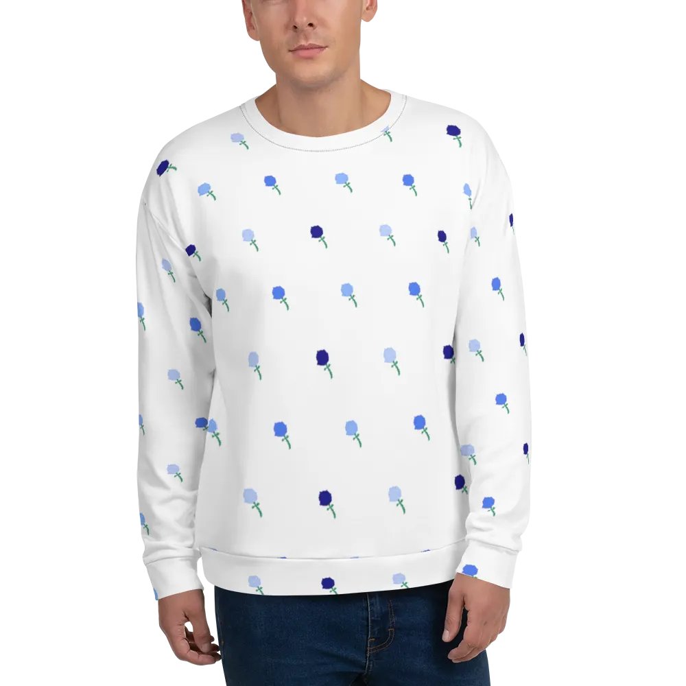 Blue Rose Patterned Sweatshirt product image (2)