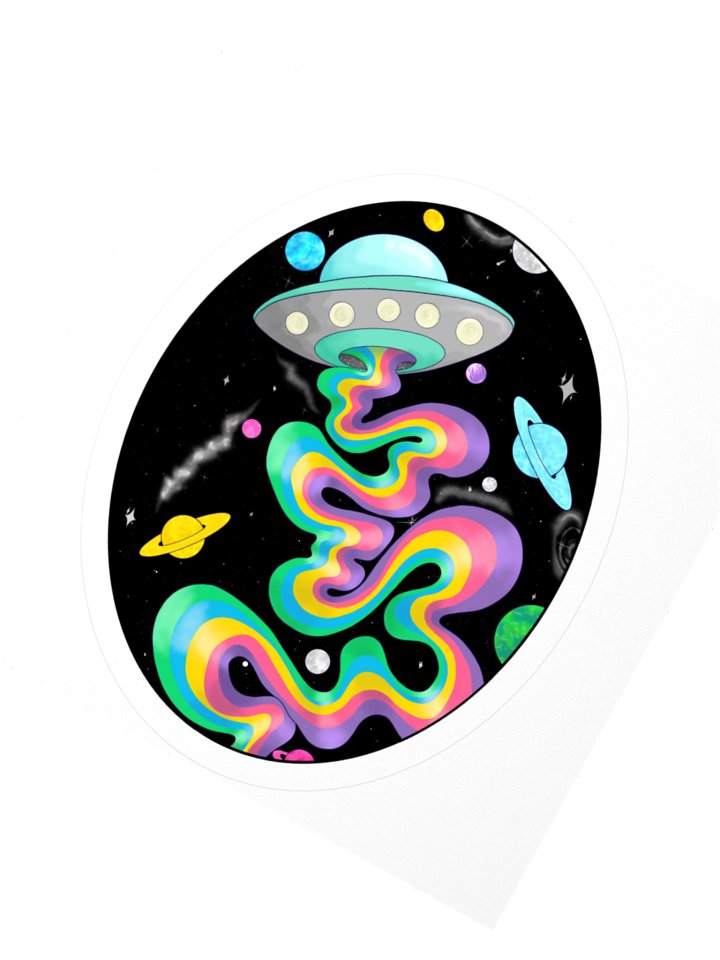 Retro Spaceship - Oval product image (4)