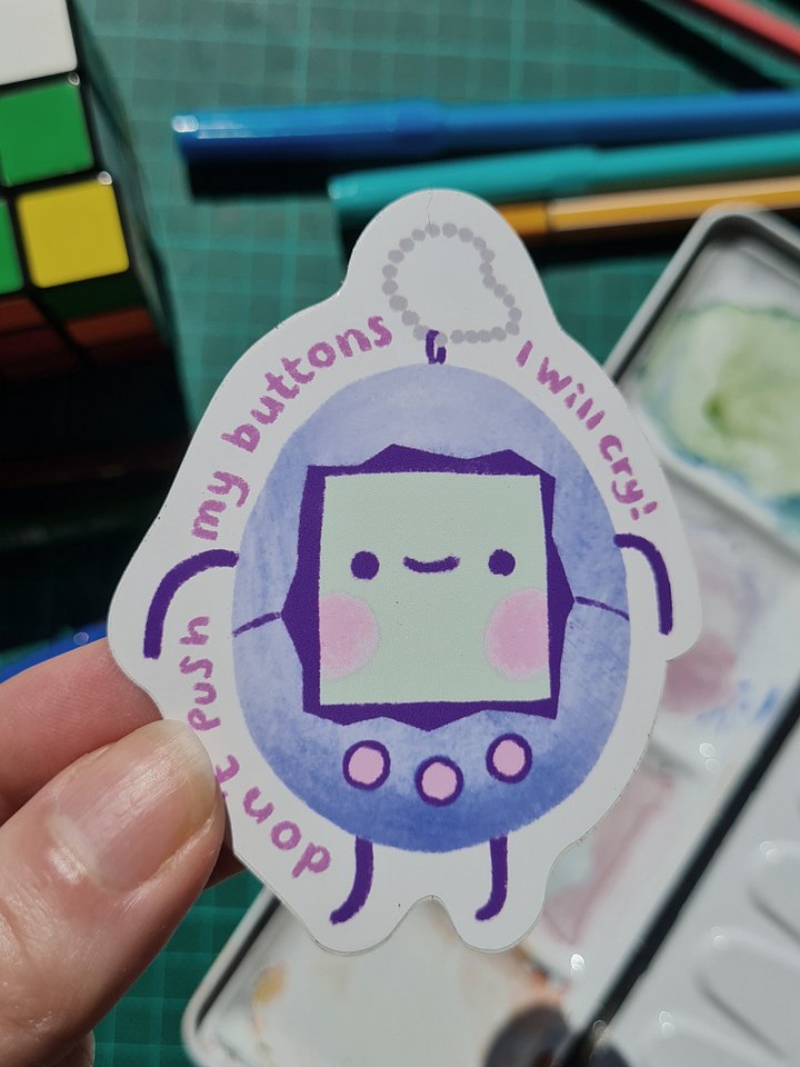 Crybaby Tamagotchi Vinyl Sticker product image (1)