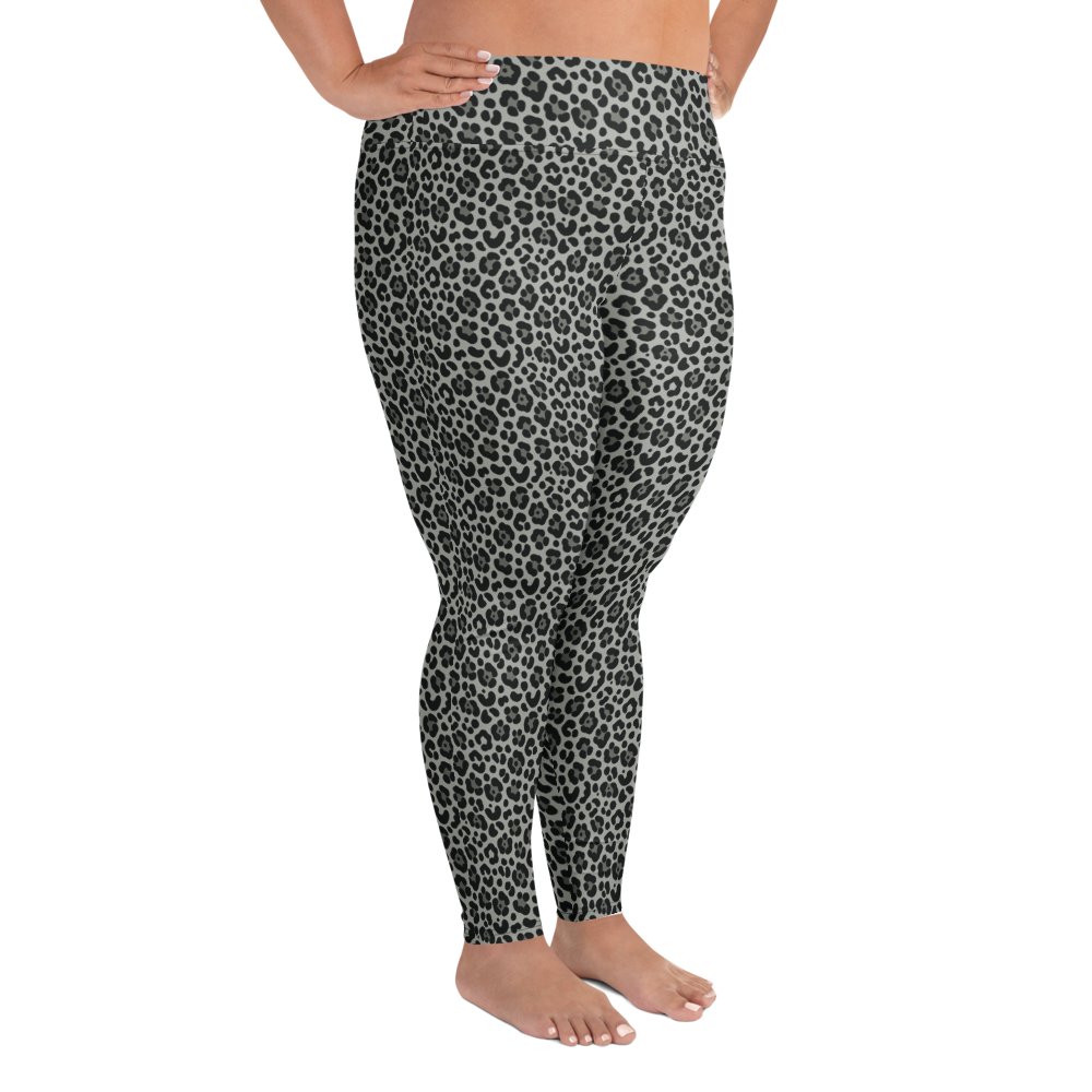 Bold Snow Leopard Print Plus Size Leggings product image (4)