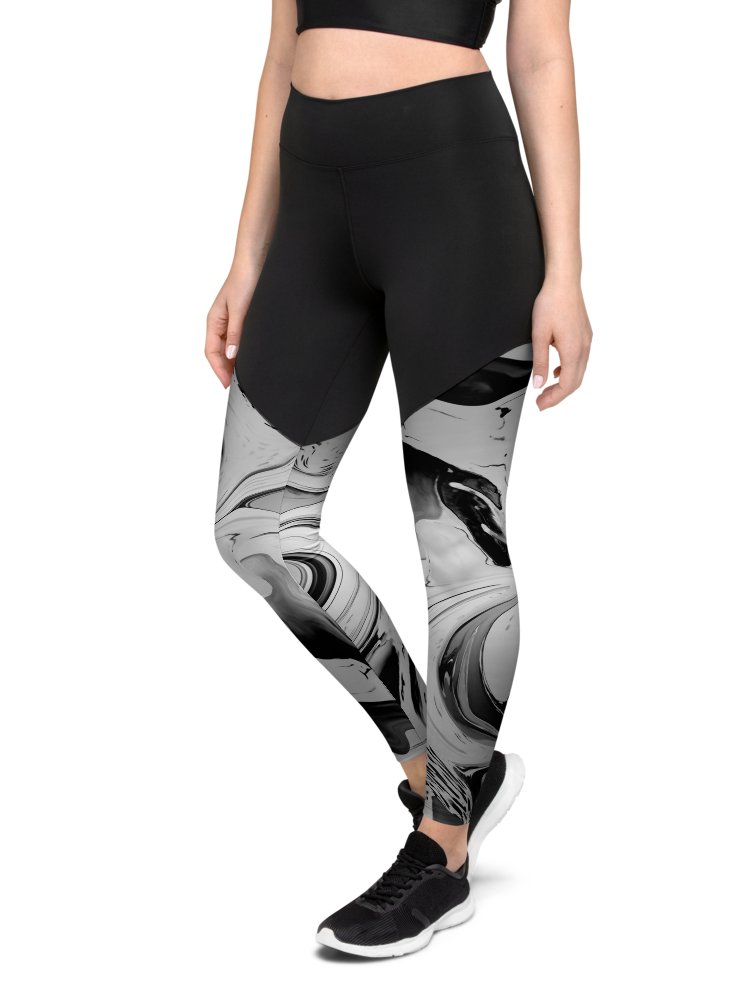 Black Marble-Sports Leggings product image (1)