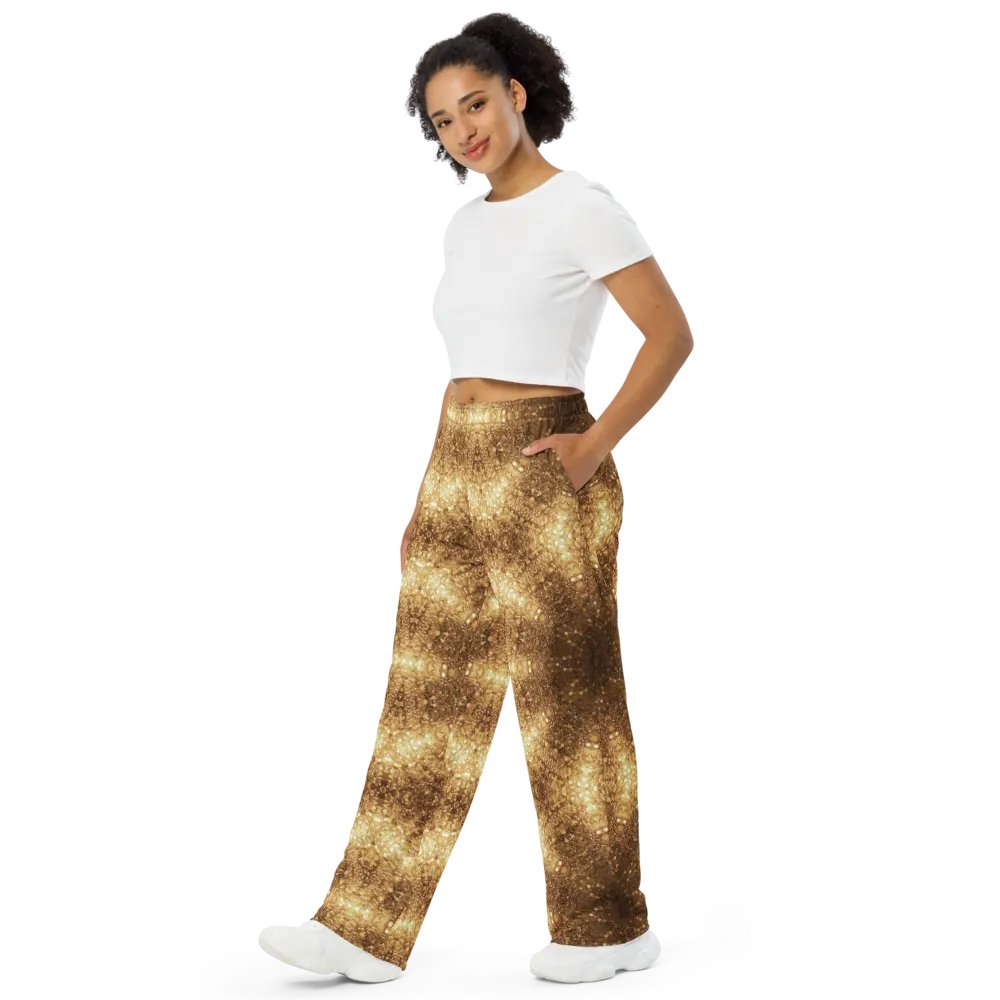 Gold Disco Kaleidoscope Wideleg Pants product image (4)