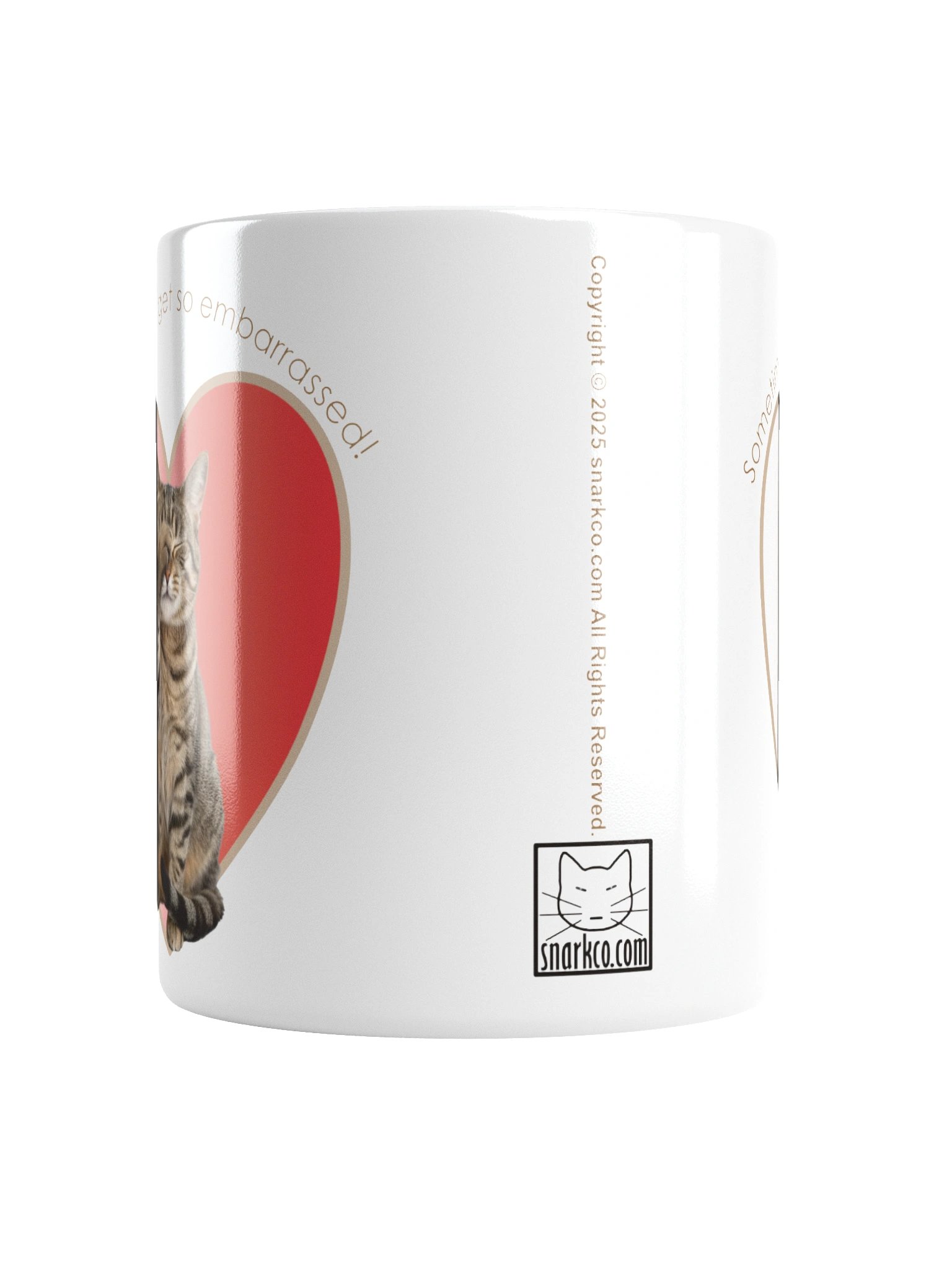 Adorable cat mug says: "Sometimes I just get so embarrassed!" product image (17)