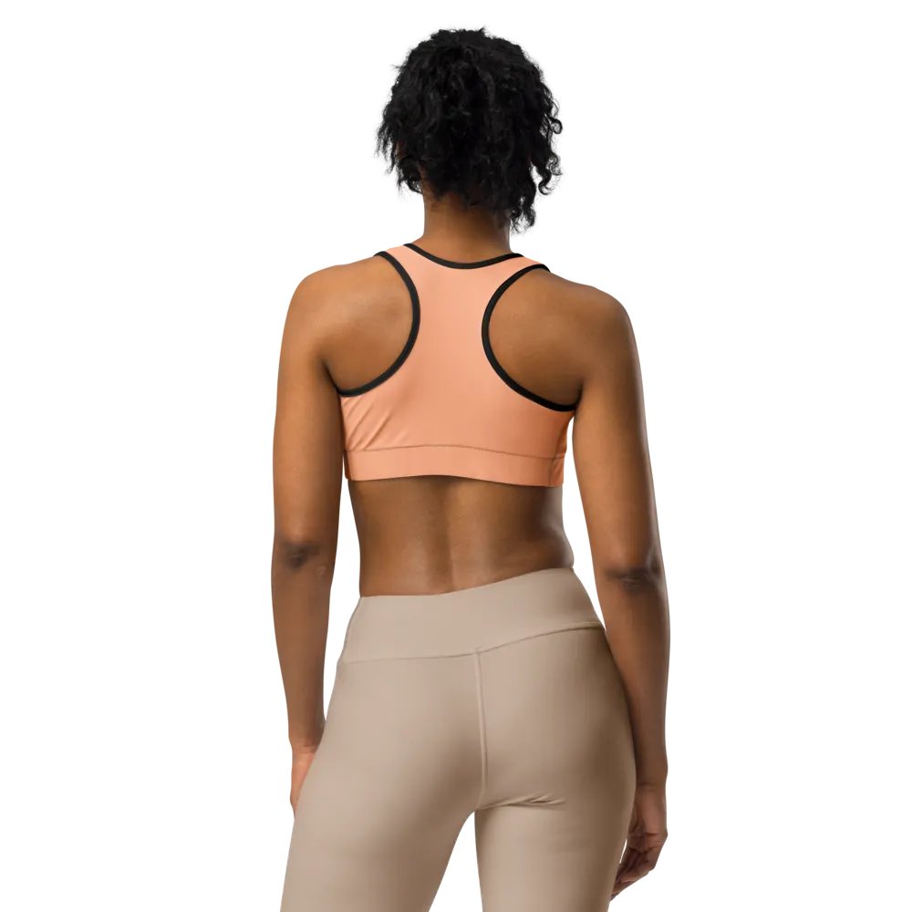 LoluzCouture Logo Orange Sherbet Sports Bra product image (4)