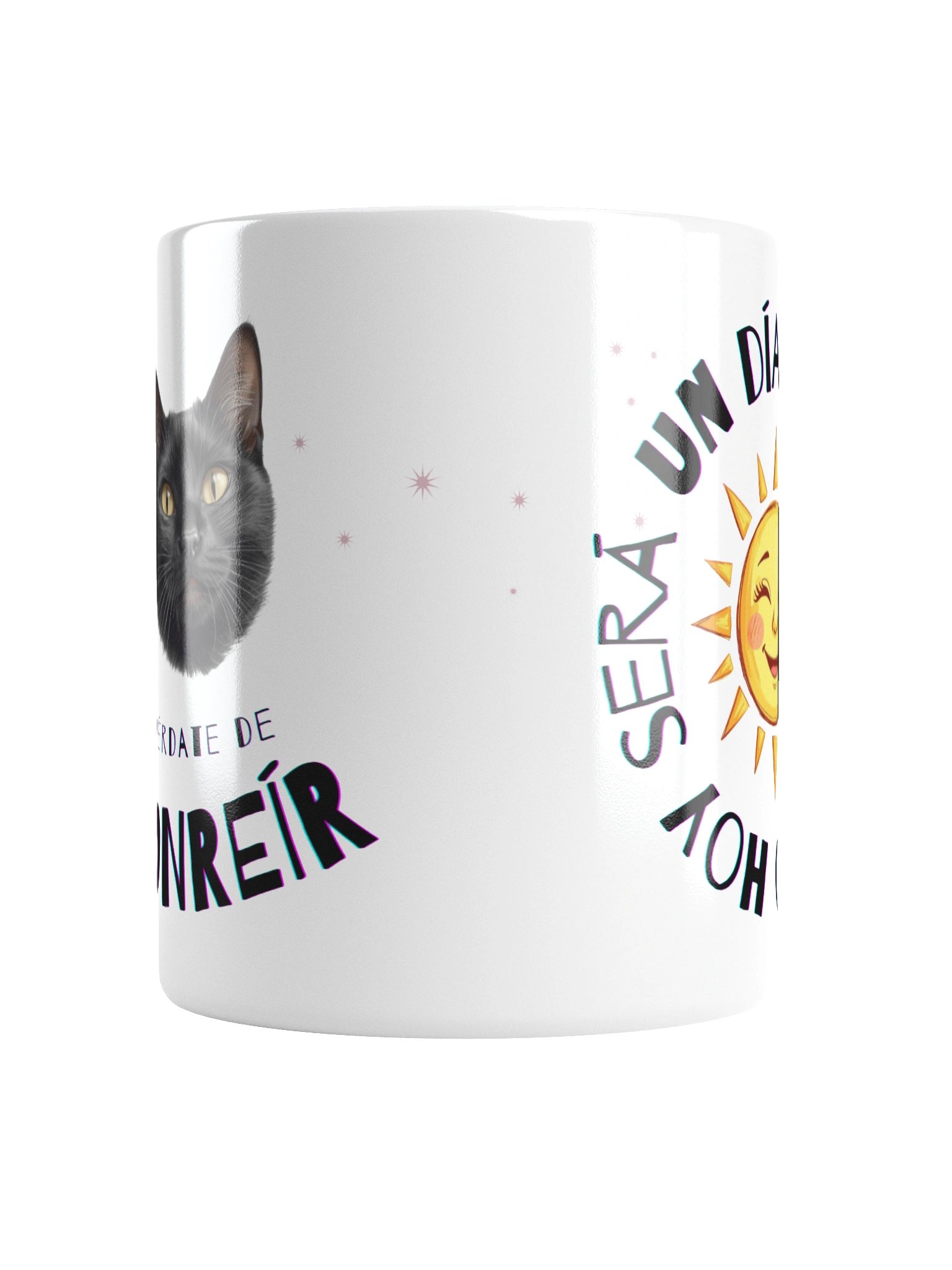Smiling Sun and Cat White Glossy Mug product image (12)