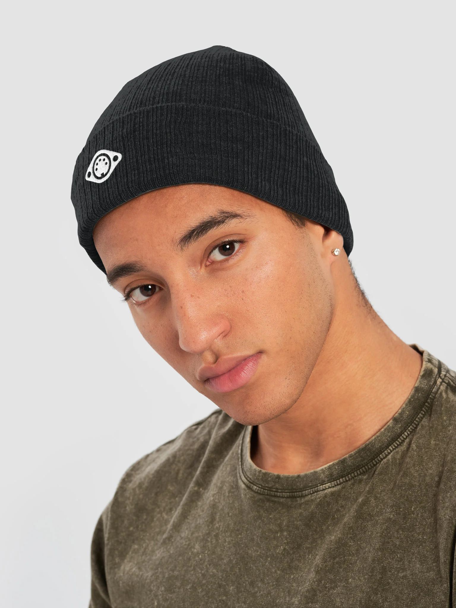 White Logo Knitted Beanie product image (5)
